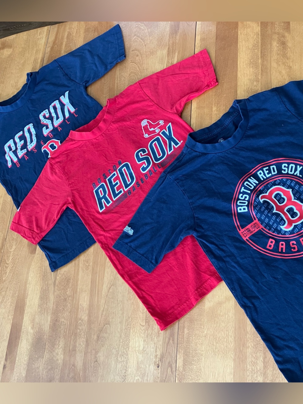 3 Boston Red Sox Kids T-shirts, Stitches size Youth Small
